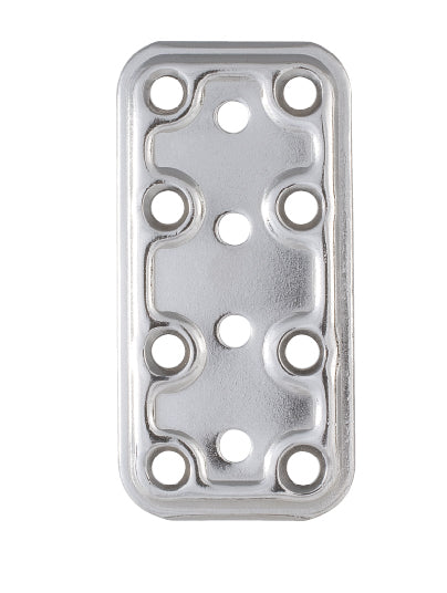 PIASTRA 745/IN DIRITTA INOX 40X80 MM- ALDEGHI LUIGI SPA- 5,0 pz