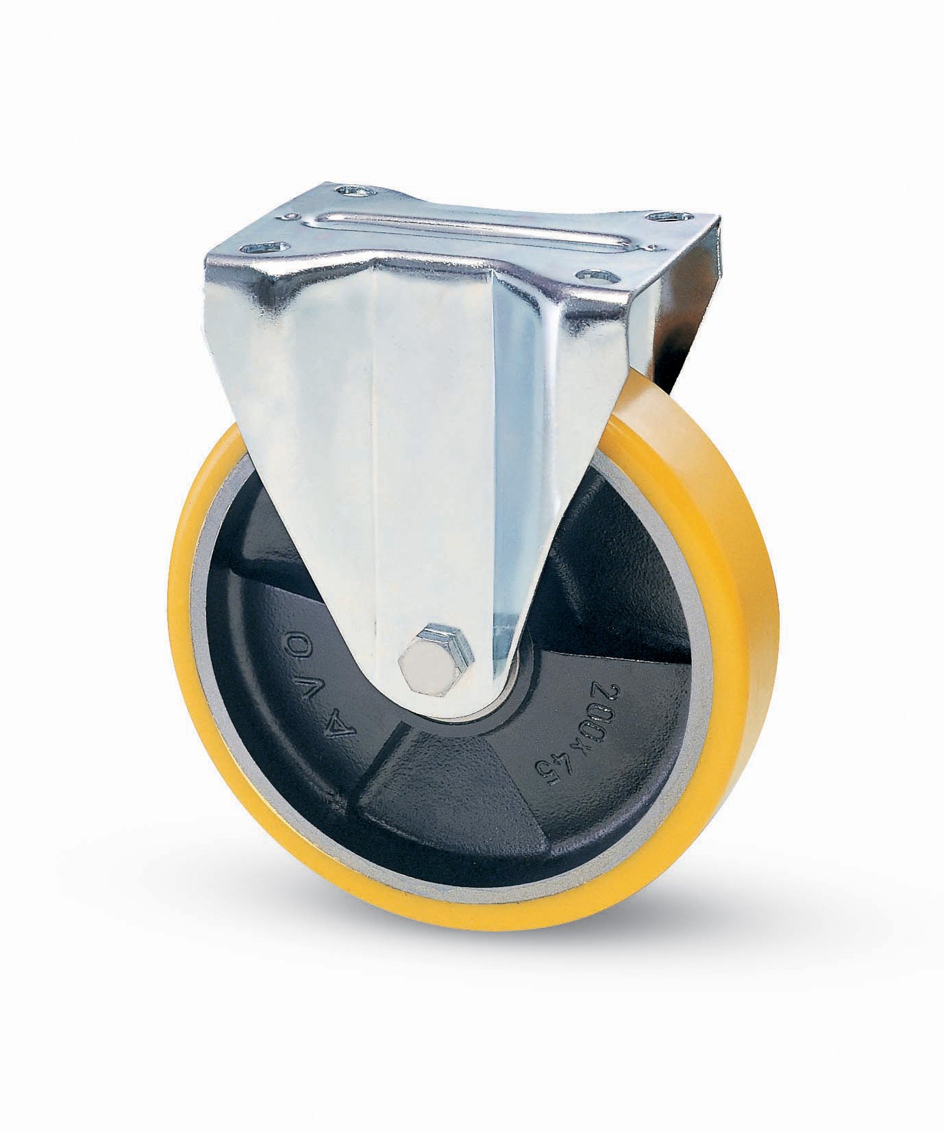 RUOTA POLIURETANO D 100X25 MM 22/A PIASTRA FISSA- AVO- 1,0 pz