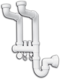 SIFONE LAVELLO A 2 VIE INVISIBILE- 1,0 pz