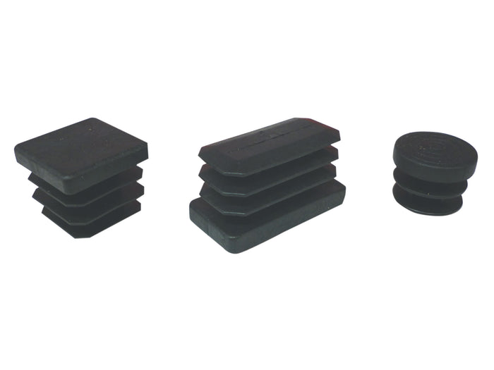 PUNTALE ALETTATO TONDO 24 MM PLASTICA NERO- 200,0 pz