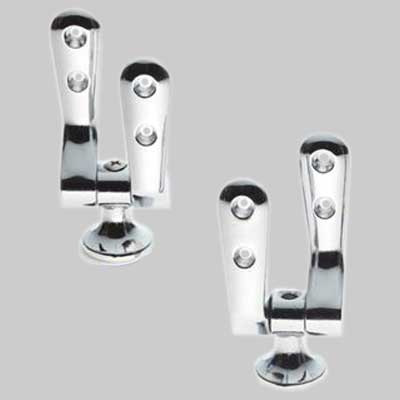 COPPIA CERNIERA FISSA  Cromata     MADE IN ITALY