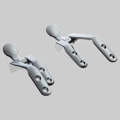 COPPIA CERNIERA CONCA  Cromata     MADE IN ITALY