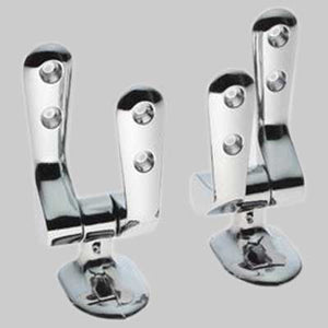 COPPIA CERNIERA FISSA 3 FORI  Cromata     MADE IN ITALY