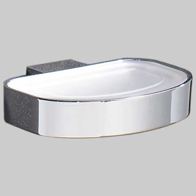 PORTASAPONE KENT  Ottone CromatoVetro     GEDY