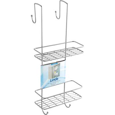 MENSOLA DOCCIA RETTANGOLARE 2 RIPIANI APPENDIBILE  metallo     MADE IN ITALY