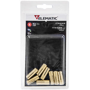 ELEMATIC BLISTER TASSELLO T51 M8 OTTONE 6 PZ- ITW CONSTRUCTION PRODUCTS ITALY- 10,0 confezione