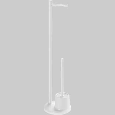 PIANTANA PORTAROTOLO E SCOPINO WC MAMMOLO  Bianco D.20 P.20 X H.77,3 cm     GEDY