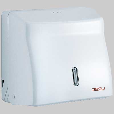 DISTRIBUTORE SALVIETTE DI CARTA PIEGATE O A ROTOLO  ABS  Bianco     GEDY