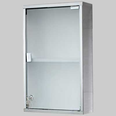 Armadietto JOKER con serratura  Acciaio Inox / Vetro     GEDY