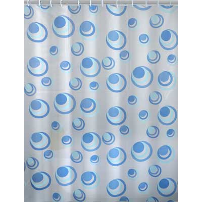 TENDA DOCCIA ORBITA PVC  180x200 Azzurro     GEDY