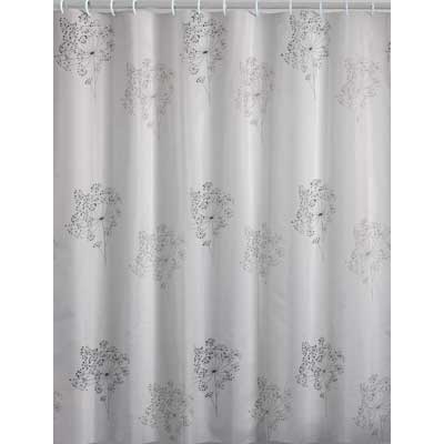 TENDA DOCCIA PARFUME TESSUTO  180x200 Bianco/Nero     GEDY