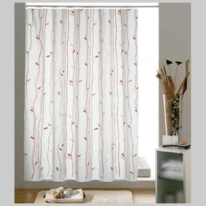 TENDA DOCCIA CAFFE' TESSUTO  180x200 Bianco/Beige/Marrone     GEDY