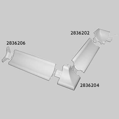 RACCORDO PER PROFILO IGIENICO RIGIDO  Raccordo esterno     STAMPLAST