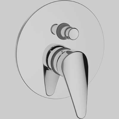 MISCELATORE INCASSO CON DEVIATORE TONE  Completo Cromo     TEOREMA