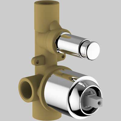 CORPO INCASSO DOCCIA UNIVERSALE CON DEVIATORE TEOREMA  Ø 46 + dev.Ø 21     TEOREMA