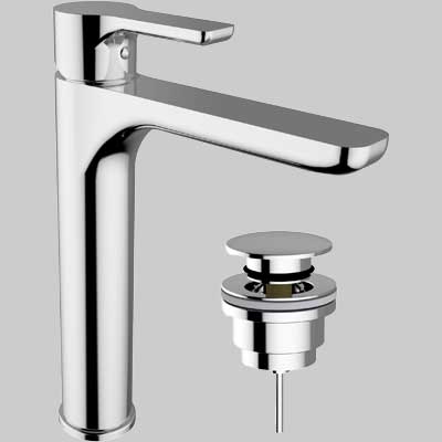 MISCELATORE LAVABO SUPER GOODLIFE  C/scarico Click Clack     TEOREMA