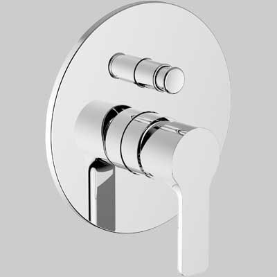 PIASTRA E LEVA PER INCASSO DOCCIA CON DEVIATORE GOODLIFE  Cromo     TEOREMA