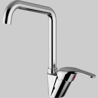 MISCELATORE LAVELLO TONE A CANNA ALTA  Cromo     TEOREMA