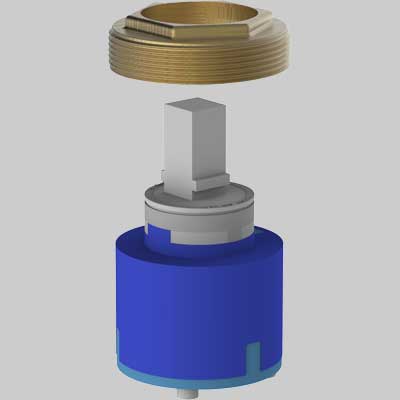 CARTUCCIA TEOREMA SENZA DISTRIBUTORE Ø 40      TEOREMA
