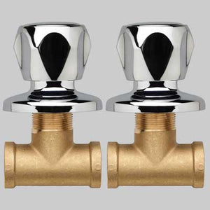 RUBINETTO INCASSO DIRITTO CROMO 'FROMAC' - - - 2 pezzi - FROMAC