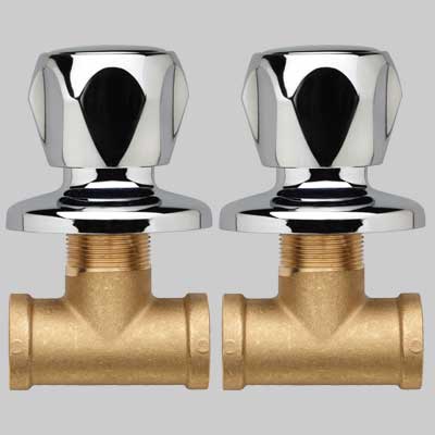 RUBINETTO INCASSO DIRITTO CROMO 'FROMAC' - - - 2 pezzi - FROMAC