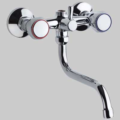 LAVELLO A MURO ATTACCO LAVATRICE CROMO FROMAC  3/4     FROMAC