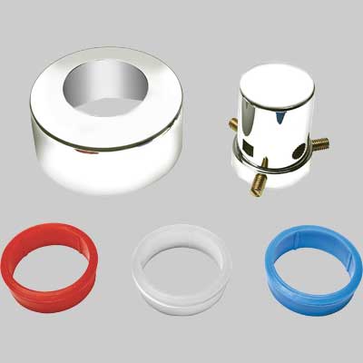 CAPPUCCIO UNIVERSALE PER RUBINETTI E VALVOLE A SFERA AD INCASSO  Rosso trasparente blu     MADE IN ITALY