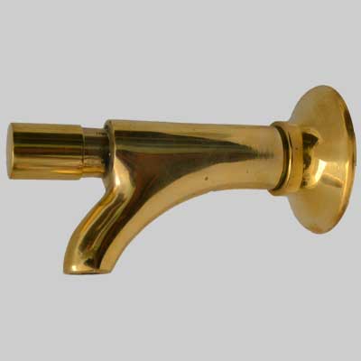 RUBINETTO A PULSANTE SEMPLICE OTTONE GIALLO  1/2     IDRAL