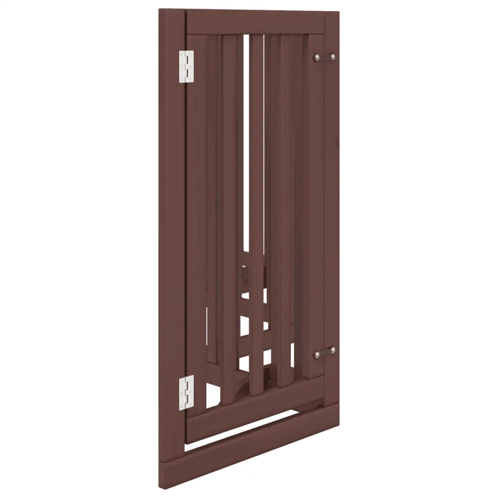vidaXL Cancello Cani Porta Pieghevole Marrone 6 Pannelli 300cm Pioppo