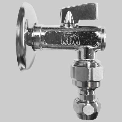 RUBINETTO FILTRO SOTTOLAVABO R12 A SFERA CON SNODO  1/2x10 c/rosetta     RTM