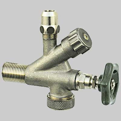 RUBINETTO COMBINATO SOTTOLAVABO E LAVATRICE SABBIATO  Ø 10 3/4x1/2     VA ALBERTONI