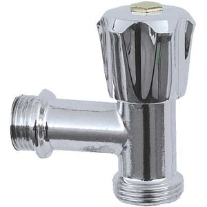 RUBINETTO PER LAVATRICE A SQUADRA A VITONE  1/2x3/4 cromato     MADE IN ITALY