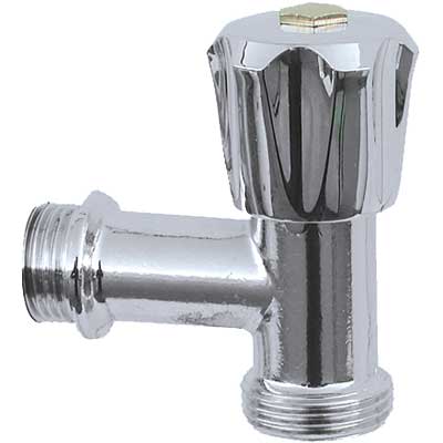 RUBINETTO PER LAVATRICE A SQUADRA A VITONE  1/2x3/4 cromato     MADE IN ITALY