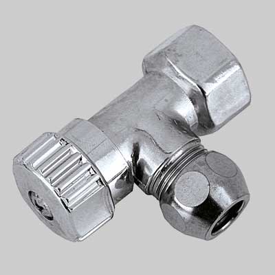 RUBINETTO A SQUADRA ATTACCO FEMMINA  Ø 10 3/8x3/8     VA ALBERTONI