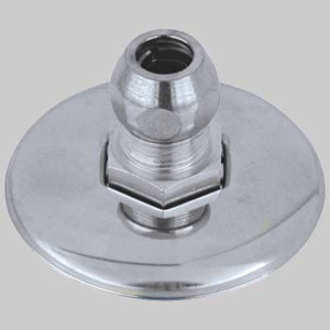 RACCORDO DIRITTO CON ROSONE CROMATO  10x1/2     VA ALBERTONI