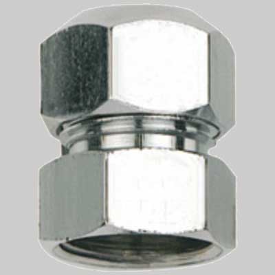 RACCORDO DIRITTO FEMMINA OTTONE CROMATO  3/8x3/8 mm 10     ZAGI RUBINETTERIE