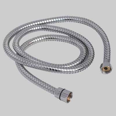 LACCIO DOCCIA DOPPIA AGGRAFFATURA DADO GIREVOLE IN OTTONE  1/2x1/2 conico cm 150     MADE IN ITALY