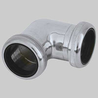 RACCORDO 90  ° CROMATO CON DUE GHIERE  11/4 32x32     MADE IN ITALY