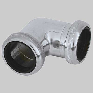 RACCORDO 90  ° CROMATO CON DUE GHIERE  11/4 32x32     MADE IN ITALY