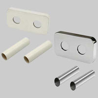 KIT COPRITUBO RETTANGOLARE  Cromo     MADE IN ITALY