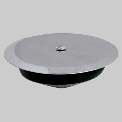 TAPPO CHIUSO CON PIATTELLO INOX  Ø 100     MADE IN ITALY