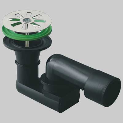 SIFONE RIBASSATO PER DOCCIA ORIENTABILE  Griglia Inox Ø 80     BONOMINI