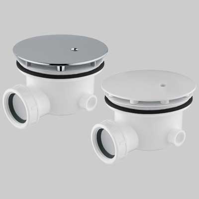 PILETTA PER DOCCIA MINIMALE FORO 90 MM  40 x 11/2 cover bianca     CGS