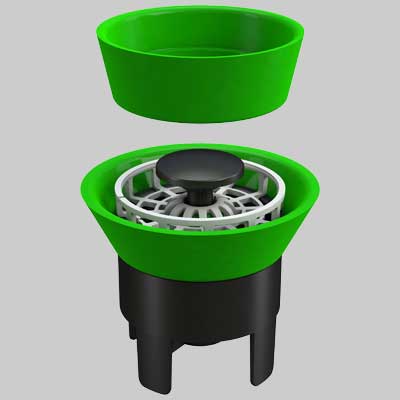 VALVOLA ANTI ODORE Ø50 UNIVERSALE  Abs + silicone     BONOMINI