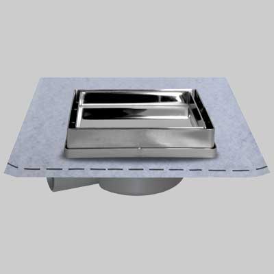 CHIUSINO 13 X 13 CON PORTAPIASTRELLA E GUAINA  cm 13x13  guaina 1x1     STAMPLAST