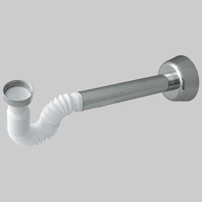 SIFONE PER LAVABI E BIDET IN PP (BREVETTATO)  11/4  Bianco/Cromato     BONOMINI