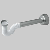 SIFONE PER LAVABI E BIDET IN PP (BREVETTATO)  11/4  Bianco/Cromato     BONOMINI