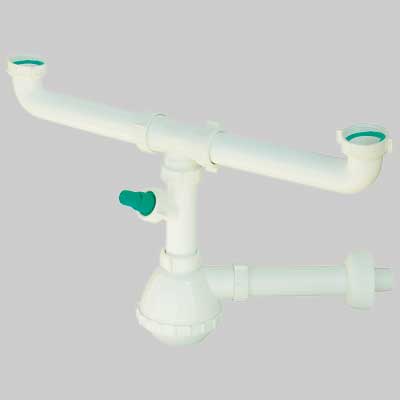 SIFONE 'FRANCIA' 2 VIE CON ATTACCO LAVATRICE  11/2     MARYPLAST