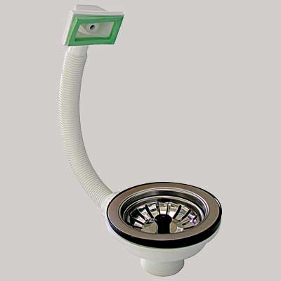 PILETTONE PER LAVELLO CTP GRIGLIA RETTANG. TAPPO AUTOMATICO  Ø 90     MARYPLAST