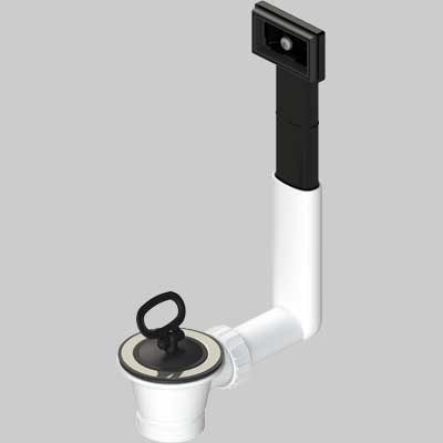 PILETTA IN PVC PER LAVELLI INOX CON TROPPO PIENO  11/2  Ø 70     L.B PLAST